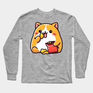 Potato chips cat Long Sleeve T-Shirt